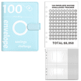 thumbnail image 1 of 100 Envelopes Money Saving Challenge, 100 Envelope Challenge Binder, Money Saving Binder, Budget Book (Blue), 1 of 7