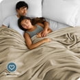 thumbnail image 4 of Bare Home Microplush Fleece Blanket - 300 GSM - Fuzzy Microfleece - Soft & Plush - Giant, Oyster, 4 of 9