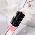 thumbnail image 1 of Travel Comb Mirror Folding Hair Bag Locker Brush Professional Dual-Use Compact Hairdressing Massage Mini Beauty Tools Car Green, 1 of 9