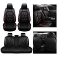 thumbnail image 2 of Maidao Car Seat Covers Full Set Leather for Opel for Antara 2008-2013 5 Seats Waterproof Front Rear Cushion Protector Black, 2 of 8