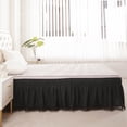 thumbnail image 4 of Iumwxz Draps de lit Couleur Unie Jupe de lit Élastique Enveloppante Extensible Tablier de lit Intégré drap lit Grand polyester Prix Réduit, 4 of 9