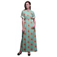 thumbnail image 1 of Bimba Robe Longue Maxi d'Été à Fente Latérale Imprimée pour Femmes avec Feuilles de Rayonne, Roses et Miosotis Floral - Petite, 1 of 6