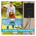 thumbnail image 3 of Chauffe-eau Portable 7 L au Propane, Chauffe-Eau Extérieur Sans Réservoir, Chauffe-Eau au Gaz, Multiples Protections pour VR, Cabane, Grange, Camping, 3 of 7