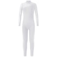 thumbnail image 4 of TiaoBug Girls Ice Skating Jumpsuit Rhinestone Mock Neck Competition Figure Skating Dancewear White 6, 4 of 6