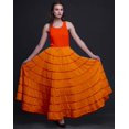 thumbnail image 2 of Phagun Jupe Longue Décontractée Orange pour Femmes, Maxi d'Été, Vêtements Indiens-14, 2 of 6