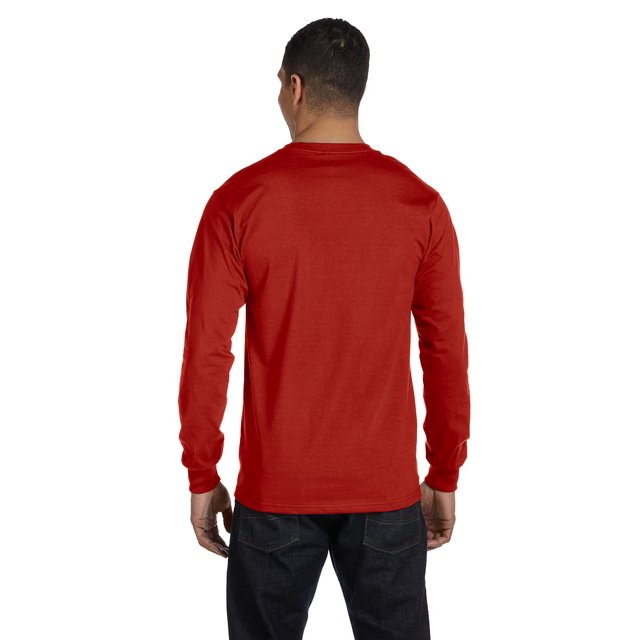 Hanes T-Shirt à Manches Longues pour Hommes Beefy-T - 5186 (Lot de 2)