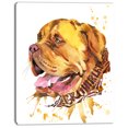 thumbnail image 2 of Aggressive Brown Dog Watercolor - Animal Canvas Wall Art, 2 of 3