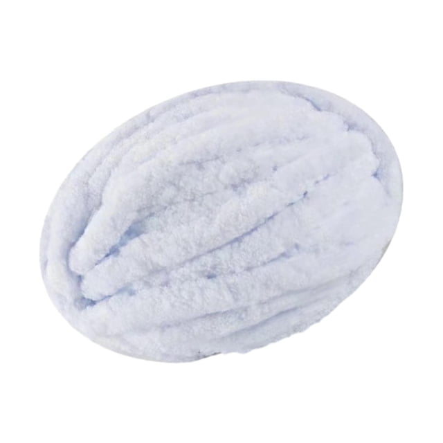 Thick Chunky Yarn Jumbo Tubular Yarn for Knitted Blanket Pet Beds Rug Making White