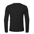 thumbnail image 3 of zbxnLI Men's Crew Neck Sweatshirts Button T-Shirts Solid Color Casual Lightweight Pullover Sweatshirt Tops, 3 of 6