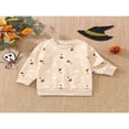 thumbnail image 2 of Infant Baby Halloween Pullover  Long Sleeve  Neck Pumpkin/Ghost Print Sweatshirt, 2 of 8
