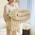 thumbnail image 4 of Chmadoxn Throw Blanket, Soft And Thick Double Layer Raschel Blanket A Must Have Warming Artifact In Winter Suitable For Beds Sofas And Other Scenes Providing The Ultimatecomfort Bedroom Blanket, 4 of 8