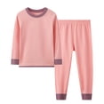 thumbnail image 1 of Jalioing Pyjama pour Enfants 2 Pcs T-Shirt à Col Ras du Cou et Pantalon Ensemble de Pyjama Garçons Filles Confortable Pyjama à Manches Longues, 1 of 3