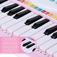thumbnail image 4 of Costway Piano à Clavier 37 Touches Instrument de Musique Électronique Rose, 4 of 10