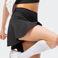 thumbnail image 4 of Ersazi Robes pour Femmes Été en Liquidation Robe de Pâques pour Femmes Faux Deux Pièces Course Décontractée Été Sports Exercice Cyclisme Shorts Gym Yoga Jupe de Tennis (Incluant Poche) Robe de Pâques pour Femmes Noir TTG, 4 of 8