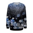 thumbnail image 5 of Ketyyh-chn99 T-Shirts pour Femmes Cadeaux pour Femmes T-Shirt à Manches Longues Col Rond pour Femmes Bleu,m, 5 of 5