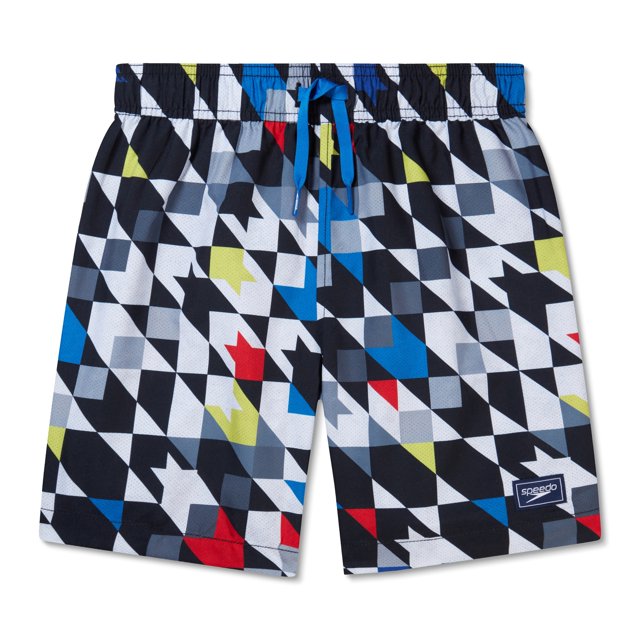 Speedo Boy's UV Protection Colour Block Redondo Volley 15" Swim Short - High Risk Red, Size XS