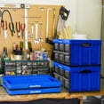 thumbnail image 3 of CleverMade 62L Solid Wall Storage CleverCrate - Royal Blue, 3 of 8
