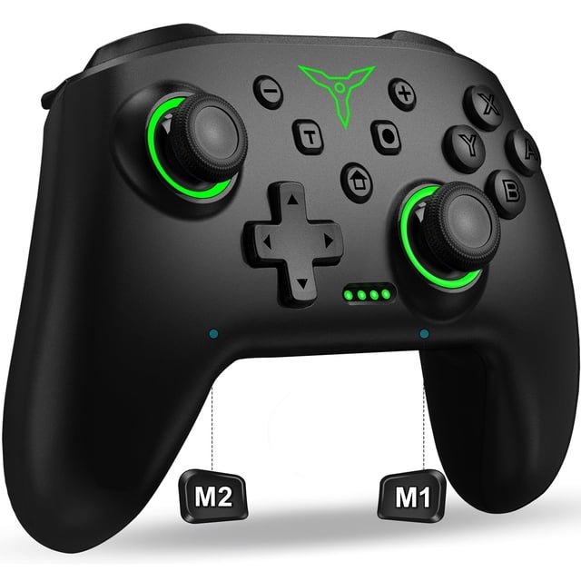 Switch Pro Controller for Nintendo Switch Controller/Switch Lite/OLED, QQV Wireless Switch Controllers with Light, Programmable, TURBO & Wakeup