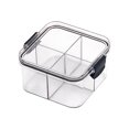 thumbnail image 1 of JilgTeok 4 Packs Glass Food Storage Containers with Airtight Lids BPA Free Square Meal Prep Containers for Kitchen Pantry Organization, 1 of 7