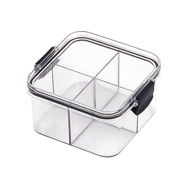 JilgTeok 4 Packs Glass Food Storage Containers with Airtight Lids BPA Free Square Meal Prep Containers for Kitchen Pantry Organization