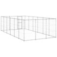 thumbnail image 3 of vidaXL Chenil Extérieur pour Chien Acier Galvanisé 21,78 M2, 3 of 4
