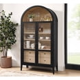 thumbnail image 1 of Modway Nolan 74" Tall Arched Storage Display Cabinet in Black Oak, 1 of 10