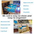 thumbnail image 4 of Mr. Lid Attached Food Storage Containers - Permanently Attached Plastic Lid, Space Saving (10), 4 of 6