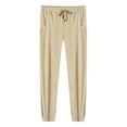 thumbnail image 1 of Yuyuzo Pantalons de Survêtement Grande Taille pour Femmes Taille Haute Élastique avec Cordon de Serrage Bas Resserré Joggeurs Décontractés pour Randonnée, 1 of 6