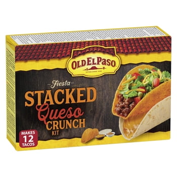 Old el Paso Stacked Queso Crunch Taco Kit, Makes 6 Stacked Tacos