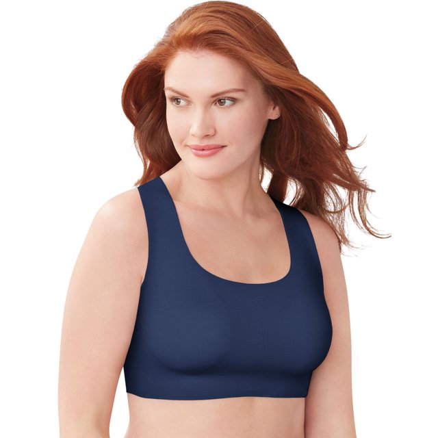 Bali Soutien-Gorge Sans Armatures Confort Révolution EasyLite Sans Coutures, 2TG, Bleu Marine