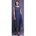 thumbnail image 3 of Bimba Printed Straight Tunic DressesForWomen Sleeveless Side Slit Kurti, 3 of 6