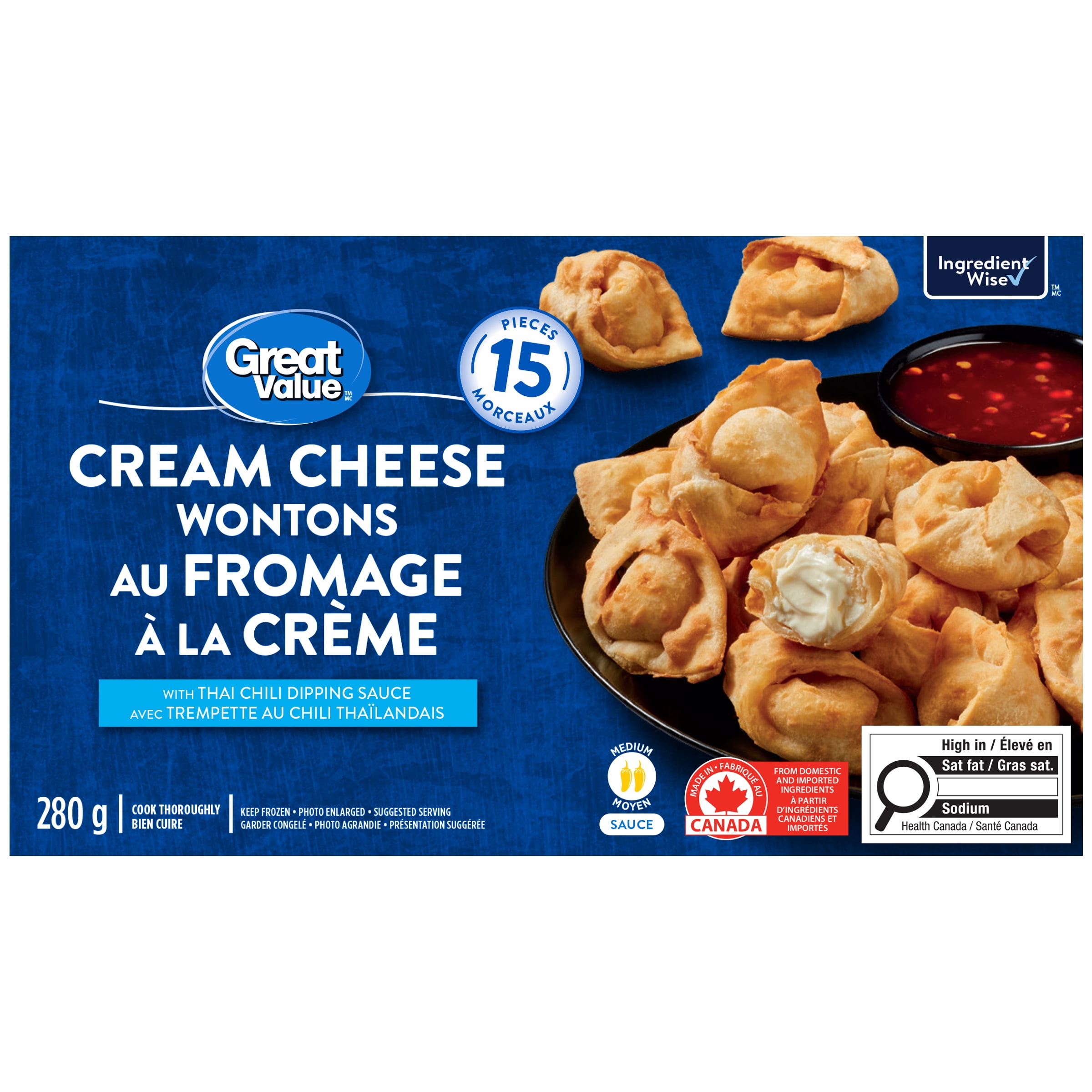 Great Value Cream Cheese Wontons with Thai Chili Dipping Sauce