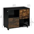 thumbnail image 3 of Vinsetto Lateral File Cabinet with Wheels Mobile Printer Stand, 3 of 10