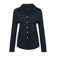 thumbnail image 4 of Hauts pour Femmes à Manches Longues Mode pour Femmes Automne Ample Blouse à Manches Longues Col en V Chandail Décontracté à Enfiler Hauts Blouses à Manches Longues Hauts pour Femmes Blouses à Manches Longues pour Femmes Blouses pour Femmes à Manches Longues, 4 of 8