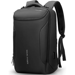 MARK RYDEN 17.3" Waterproof Laptop Backpack for Men, USB Charging Port Business Travel Backpack with YKK Zippers, Anti-Theft Multi-Compartment Computer Bag, 30L Black