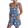 thumbnail image 1 of Penkiiy Combinaison Décontractée Sans Manches pour Femme, Bleu, P, 1 of 6