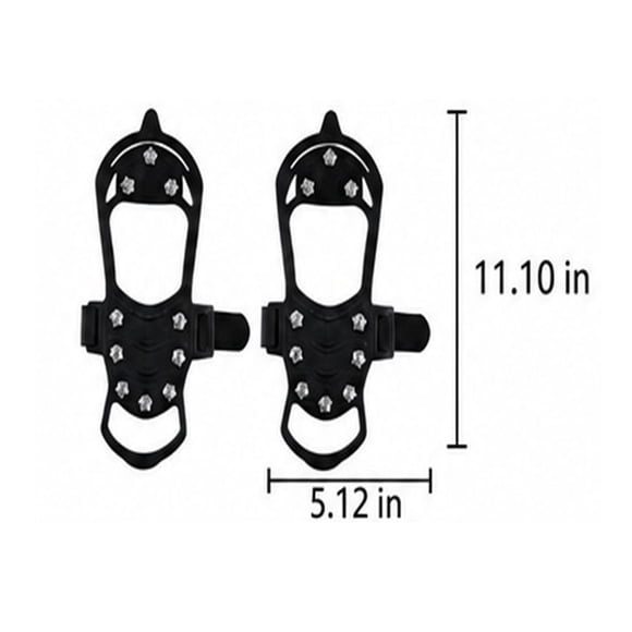 Clearance! 10 Tooth Stainless Steel Ice Claw Outdoor Shoe Cover TPE Soft Rubber Snow Climbing Ice Climbing Grip Wear Strap Strap