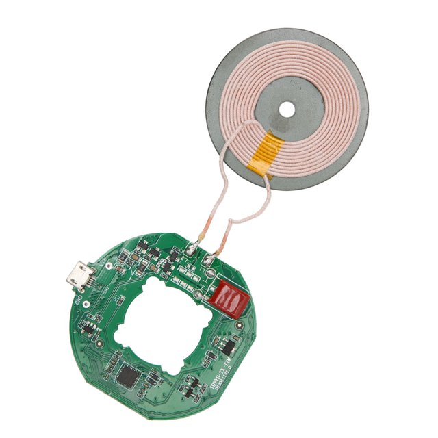 Bobine de Charge Sans Fil, Chargeur Sans Fil PCBA Carte Micro Interface USB Protection 10W pour Outil de Charge Sans Fil DIY