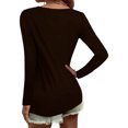 thumbnail image 3 of Bellella Hauts Basiques pour Femmes Tee-Shirt Ample Couleur Unie Sport Pull Noir 2TG, 3 of 3
