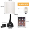 thumbnail image 3 of Ensemble de 2 Lampes de Table Modernes Lampe de Chevet Ports USB Doubles Commande Tactile, 3 of 3