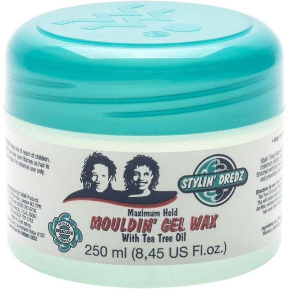 Stylin' Dredz Gel-Cire Moulant - Gel Loc n Twist - Gel-Cire Dreadlock à l'Huile d'Arbre à Thé - 250 ml Lot de 2