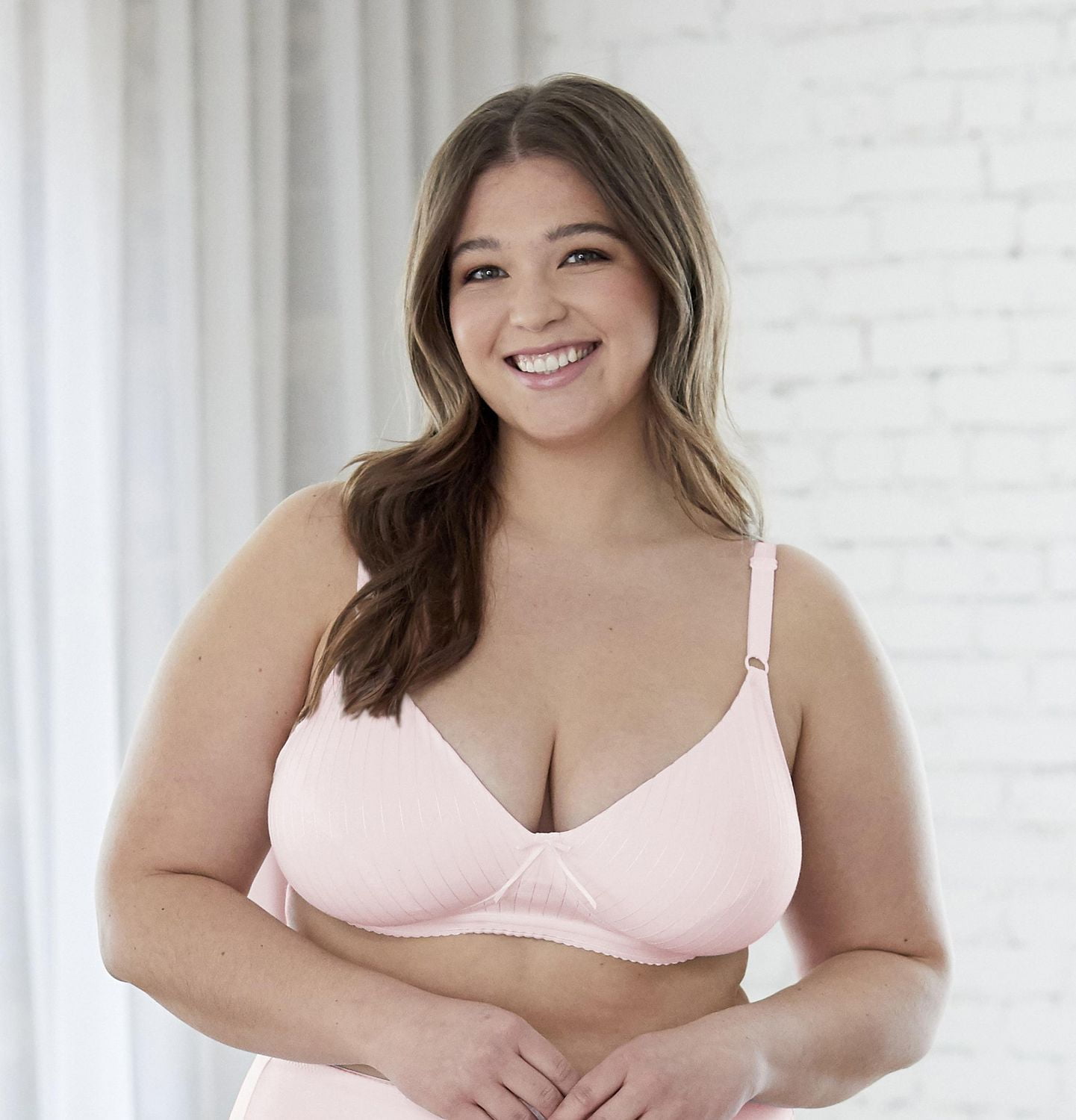 Bestform 97086248 Striped Wireless Cotton Bra with Lightly-Lined Cups