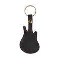 thumbnail image 3 of Leather Guitar Picks Holder with Key Ring Cool Guitar Shape Includes 5 Celluloid Picks Portable for Musicians, 3 of 6