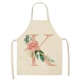 thumbnail image 1 of WIFKLSIIPG English Letter Rose Series Linen Apron for Adults and Children's Kitchen Fouling Apron, 1 of 5