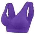 thumbnail image 1 of Sports Bra Women Seamless Bra Feature V-Neck Training Bra Style W-454 Purple XL, 1 of 5