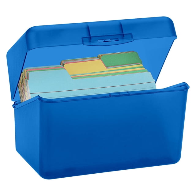 1 Pc Index Card Box - Index Card Holder Notecard Box Recipe Card Box Plastic Storage Organizer for Filling Index Cards, Note cards, Flashcards, Recipes and Addresses