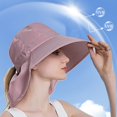 thumbnail image 2 of Women Sun Hat Wide Brim Protection Beach Hat How Irregular Wear Ponytail Summer Hats, 2 of 4