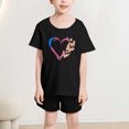 thumbnail image 5 of Rbaofujie Hauts Décontractés pour Filles Col Ras du Cou Manches Courtes T-Shirts Tenues Mode 2025 Printemps Été Chemises, 5 of 5