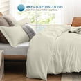 thumbnail image 3 of 500 TC 100% Egyptian Cotton Duvet Cover Zipper Closur Ultra Soft Durable and Fade Resistant Solid Pattern, 3 of 7