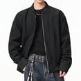 thumbnail image 4 of Dagegui Men's Coats Lightweight Spring Fall Jackets Stylish Zip Up Collared Outerwear Outdoor Everyday Jacket with Pockets Black S, 4 of 8